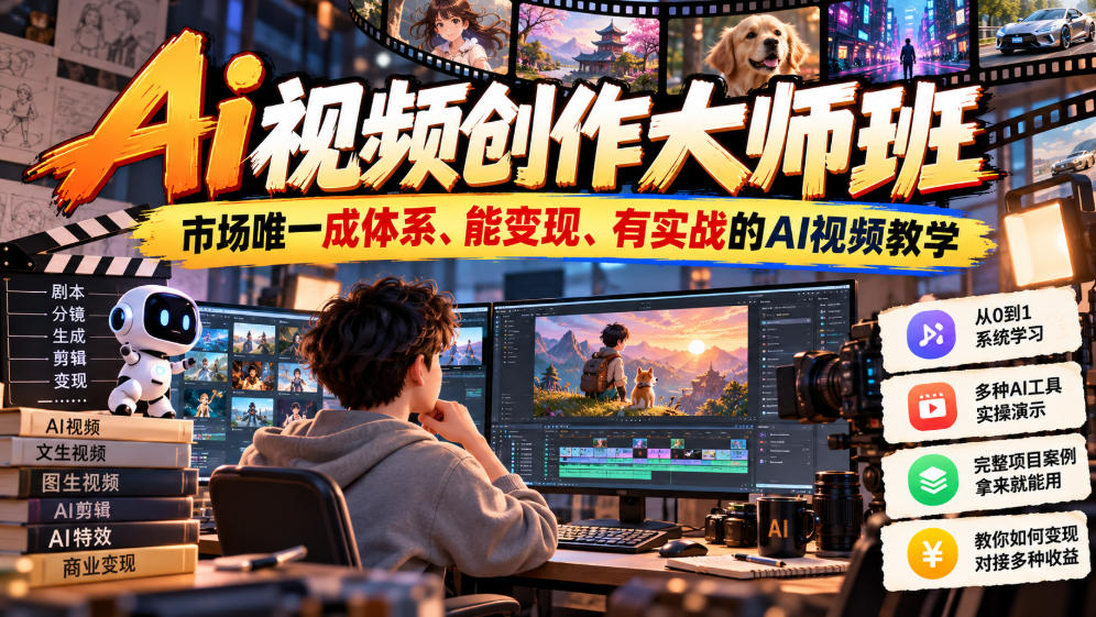 AI 视频大师班 2026:SD、Runway、PR/AE 全流程