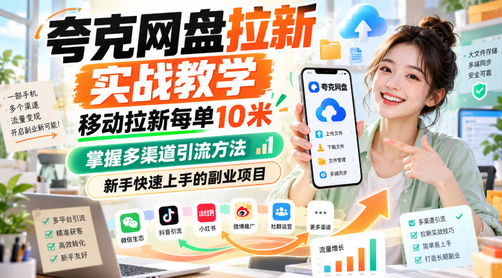 夸克网盘拉新:公众号、教育资源、漫剧引流怎么做
