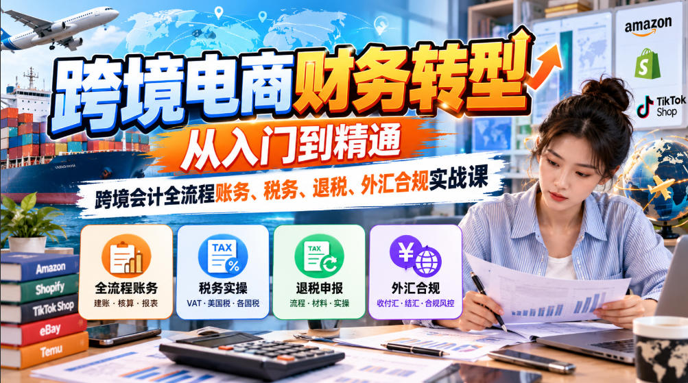 跨境电商财务课:账务、出口退税、VAT 和外汇怎么做