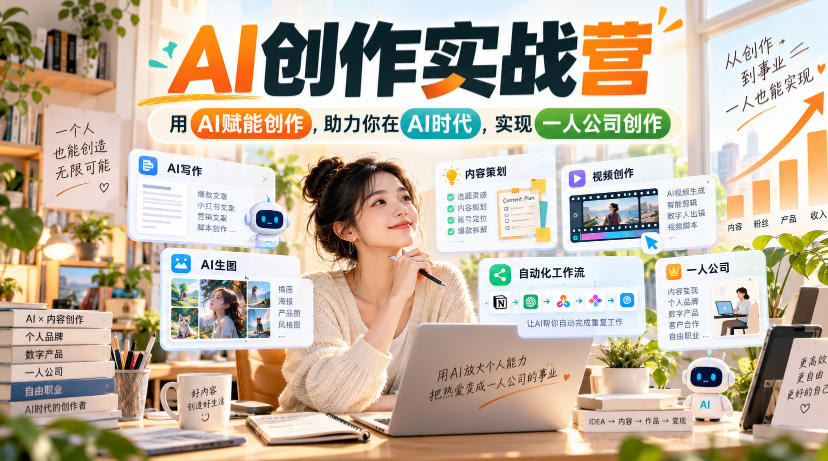 AI 创作营:用 AI 做个人 IP、公众号与小红书内容